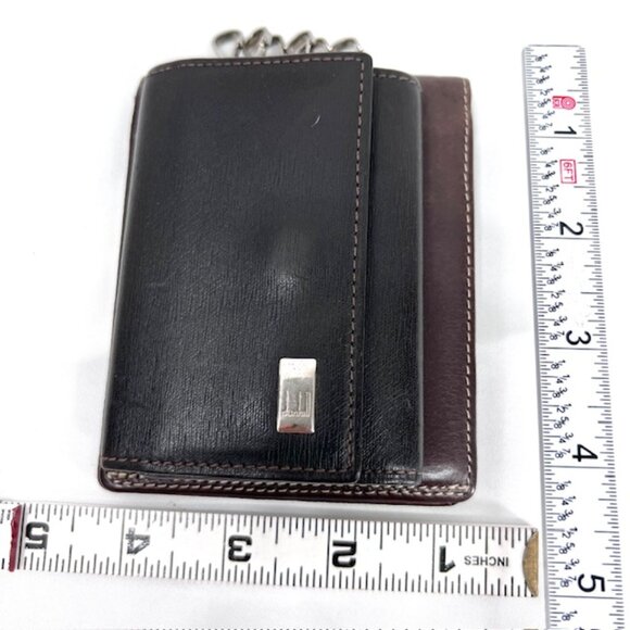 Set: DunHill Back leatherPouch Hold Key & Yuki Torri Wallet Bifold Brown (64) - Picture 7 of 12